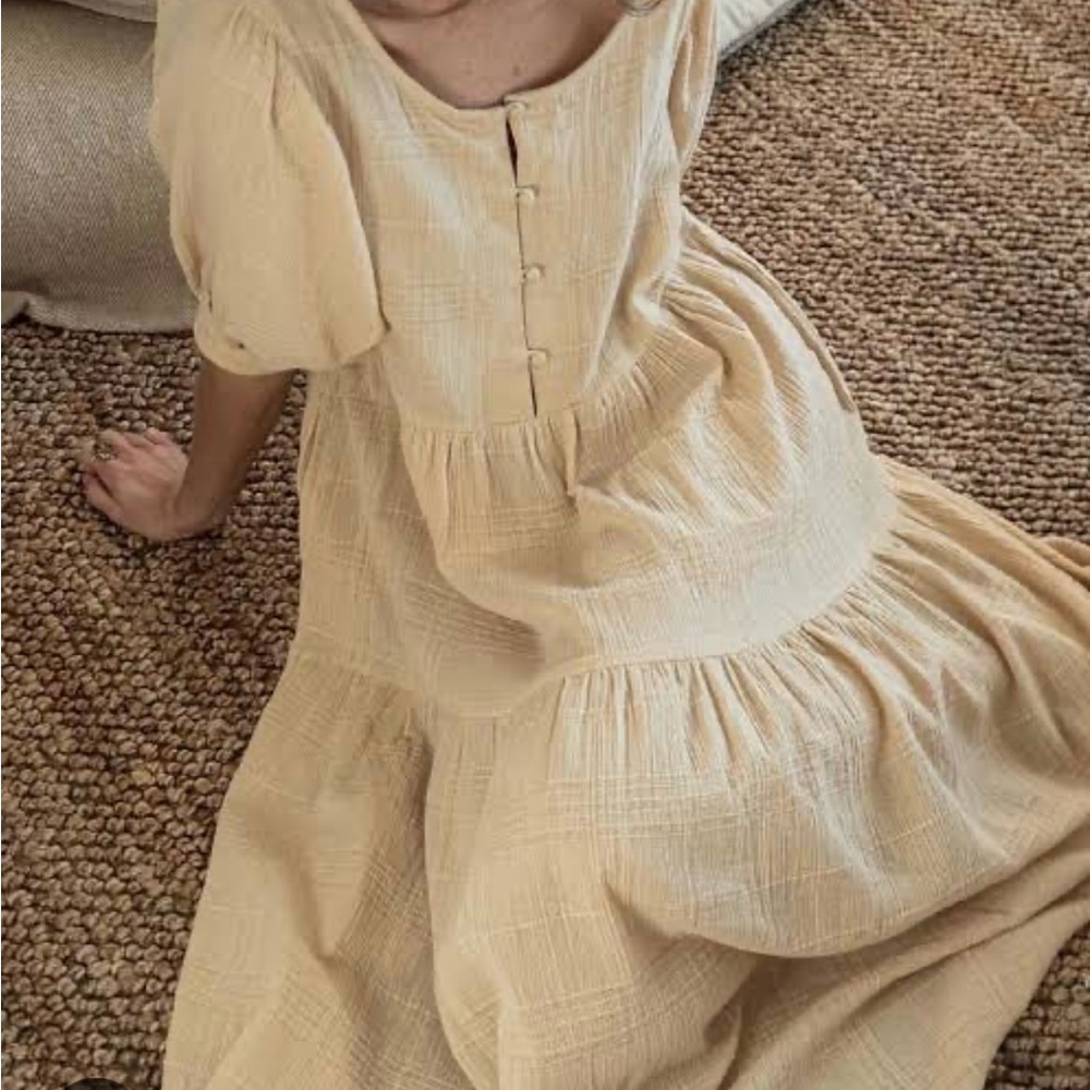 Daughters of India Cream Maxi Dress